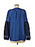 Tory Burch 100% Polyester Blue Long Sleeve Blouse Size 8 - photo 2