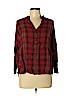 Lucky Brand 100% Viscose Red Long Sleeve Blouse Size L - photo 1
