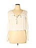 American Rag Cie White Long Sleeve Blouse Size XL - photo 1