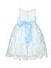 Kid's Dream 100% Polyester Floral Blue Special Occasion Dress Size 3 - 4 - photo 2