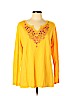 DG^2 by Diane Gilman Yellow Long Sleeve Top Size XL - photo 1
