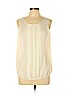 Ann Taylor LOFT Outlet 100% Polyester Ivory Sleeveless Blouse Size L (petite) - photo 1