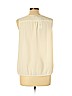 Ann Taylor LOFT Outlet 100% Polyester Ivory Sleeveless Blouse Size L (petite) - photo 2
