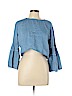 Charlotte Russe Blue 3/4 Sleeve Blouse Size L - photo 1