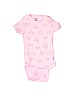 Gerber Organic 100% Cotton Pink Short Sleeve Onesie Size 0-3 mo - photo 1
