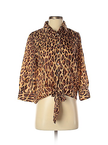 Velvet 3/4 Sleeve Silk Top (view 1)