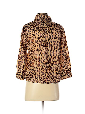 Velvet 3/4 Sleeve Silk Top (view 2)