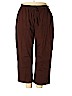Silhouettes 100% Cotton Brown Casual Pants Size 2X - photo 1