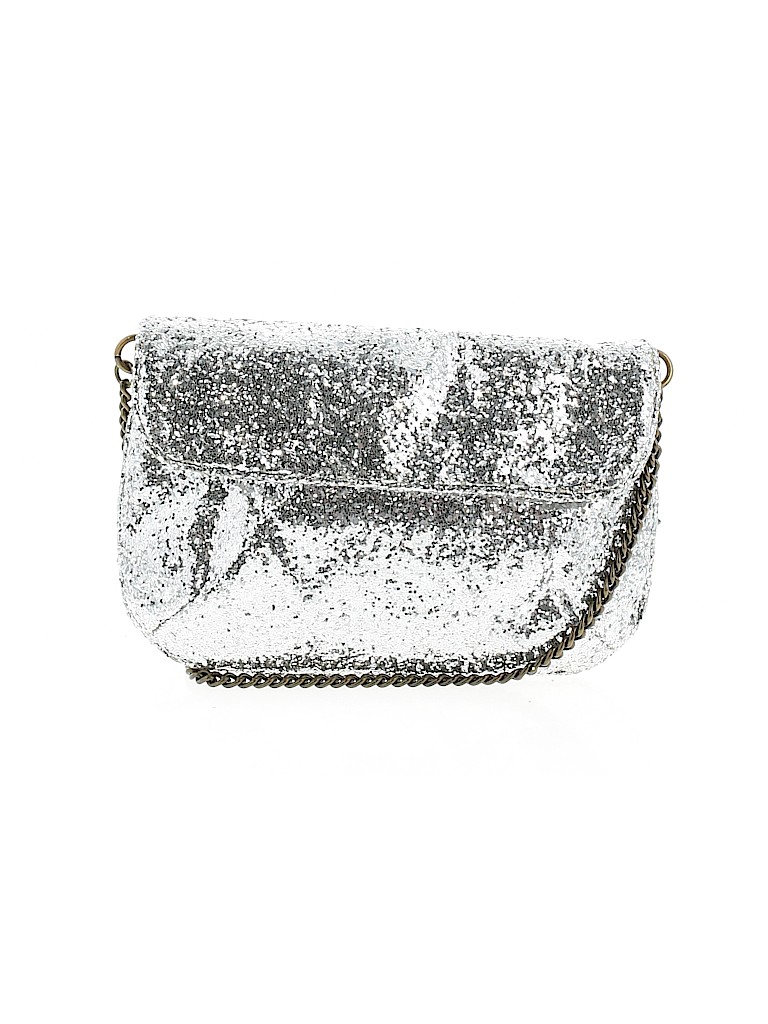 matte silver clutch