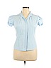 Assorted Brands Blue Short Sleeve Button-Down Shirt Size 3X - photo 1