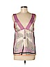 ETRO 100% Silk Purple Sleeveless Silk Top Size EU (IT) 44 / US 8 - photo 1