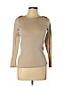Burberry 100% Cotton Tan Long Sleeve Top Size L - photo 1