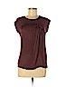 Ann Taylor LOFT 100% Polyester Burgundy Short Sleeve Blouse Size M (petite) - photo 1