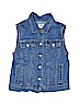 Old Navy 100% Cotton Solid Blue Denim Vest Size 14 - photo 1