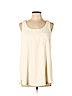 Ann Taylor LOFT 100% Polyester Ivory Sleeveless Blouse Size L (petite) - photo 1