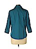 Norm Thompson 100% Cotton Blue 3/4 Sleeve Button-Down Shirt Size 12 (petite) - photo 2