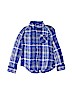 Justice Blue Long Sleeve Button-Down Shirt Size 8 - photo 1