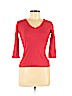 Anne Klein Sport 100% Cotton Red 3/4 Sleeve T-Shirt Size S (petite) - photo 1