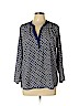 Eclair 100% Polyester Blue 3/4 Sleeve Blouse Size L - photo 1