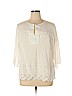 Saltaire 100% Rayon White 3/4 Sleeve Blouse Size 1X - photo 1