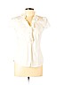 Ann Taylor LOFT White Short Sleeve Blouse Size 10 (petite) - photo 1