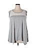 Ava James Gray Sleeveless T-Shirt Size 2X - photo 1