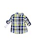 Carter's 100% Cotton Plaid Blue Long Sleeve Button-Down Shirt 6-9 MO / 9 MO - photo 2