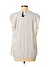 Banana Republic Factory Store 100% Polyester Ivory Short Sleeve Blouse Size M - photo 2
