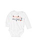 Carter's 100% Cotton White Long Sleeve Onesie Size 6 - photo 1