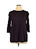 Ava & Viv Purple 3/4 Sleeve Top Size 1X - photo 1