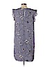 Ann Taylor LOFT 100% Polyester Purple Casual Dress Size L (petite) - photo 2