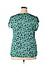Ann Taylor Factory 100% Polyester Teal Short Sleeve Blouse Size XL - photo 2