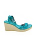 Crocs Blue Wedges Size 10 - photo 1