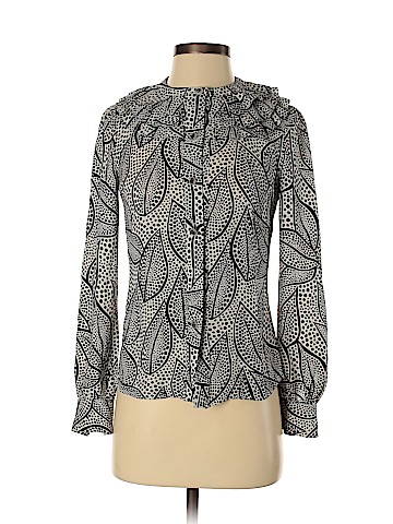 Tory Burch Long Sleeve Silk Top (view 1)