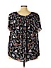 Violet & Claire 100% Polyester Black Short Sleeve Blouse Size 3X - photo 2