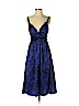 Vera Wang 100% Silk Blue Cocktail Dress Size 4 - photo 1