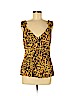 Versace 100% Viscose Yellow Sleeveless Blouse Size EU (IT) 44 / US 8 - photo 1