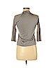 Jil Sander Gray 3/4 Sleeve Silk Top Size M - photo 2