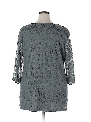 Ulla Popken 3/4 Sleeve Blouse (view 2)