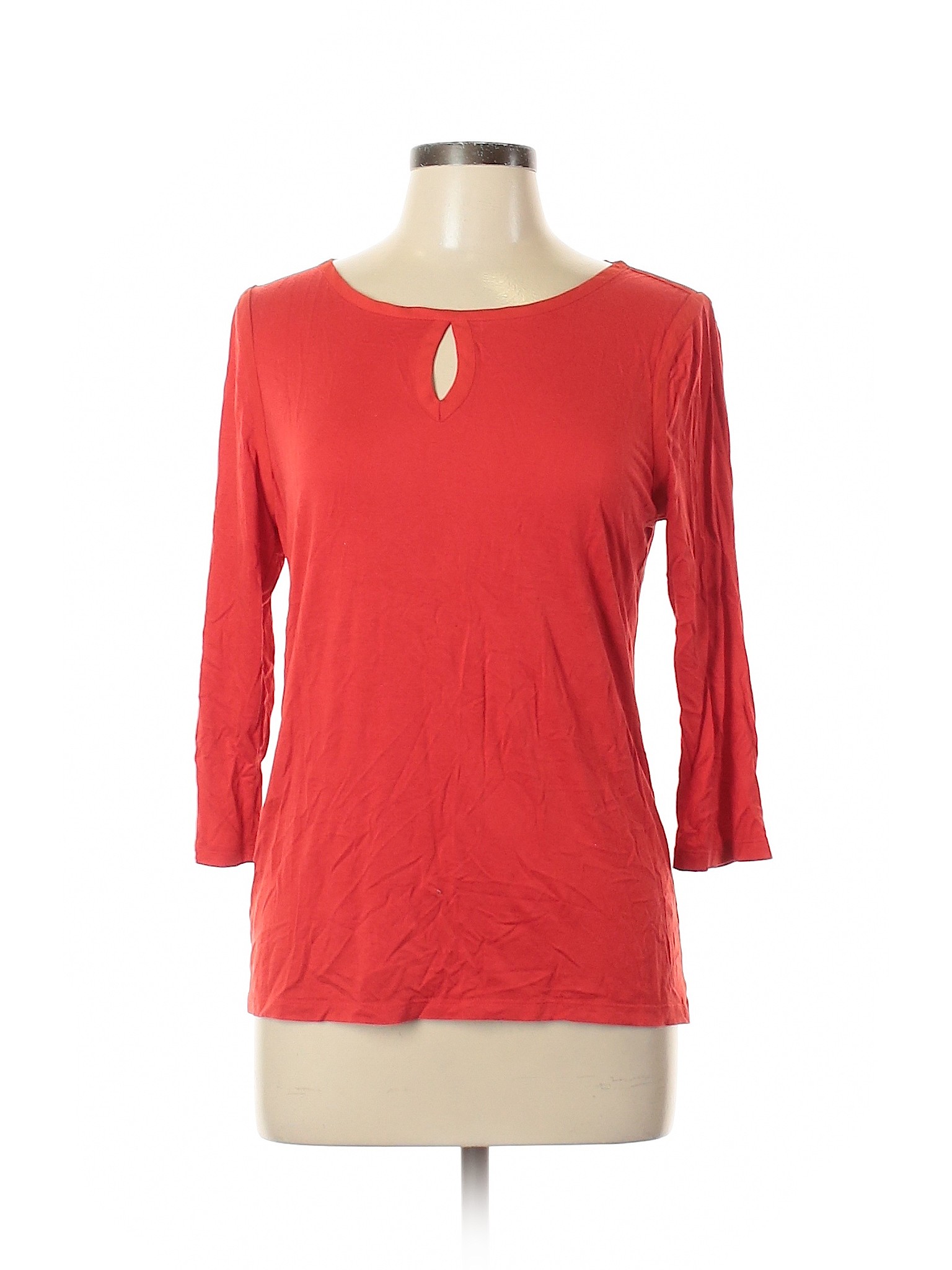 Ann Taylor Women Red 3/4 Sleeve Top L | eBay