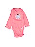 Gerber 100% Cotton Pink Long Sleeve Onesie Size 0-3 mo - photo 1