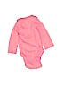 Gerber 100% Cotton Pink Long Sleeve Onesie Size 0-3 mo - photo 2