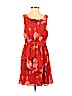 XXI 100% Polyester Red Casual Dress Size S (petite) - photo 1