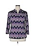 Ellie Kai Blue 3/4 Sleeve Blouse Size 14 - photo 1