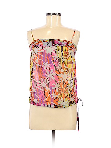BCBGMAXAZRIA Sleeveless Silk Top (view 1)