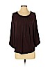 Ann Taylor LOFT Outlet 100% Polyester Burgundy 3/4 Sleeve Blouse Size XS (petite) - photo 1