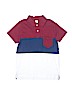 Crazy 8 100% Cotton Color Block Burgundy Short Sleeve Polo Size 10 - 12 - photo 1