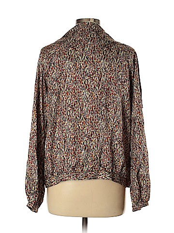 Elizabeth and James Long Sleeve Silk Top (view 2)
