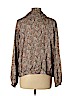 Elizabeth and James 100% Silk Brown Long Sleeve Silk Top Size L - photo 2
