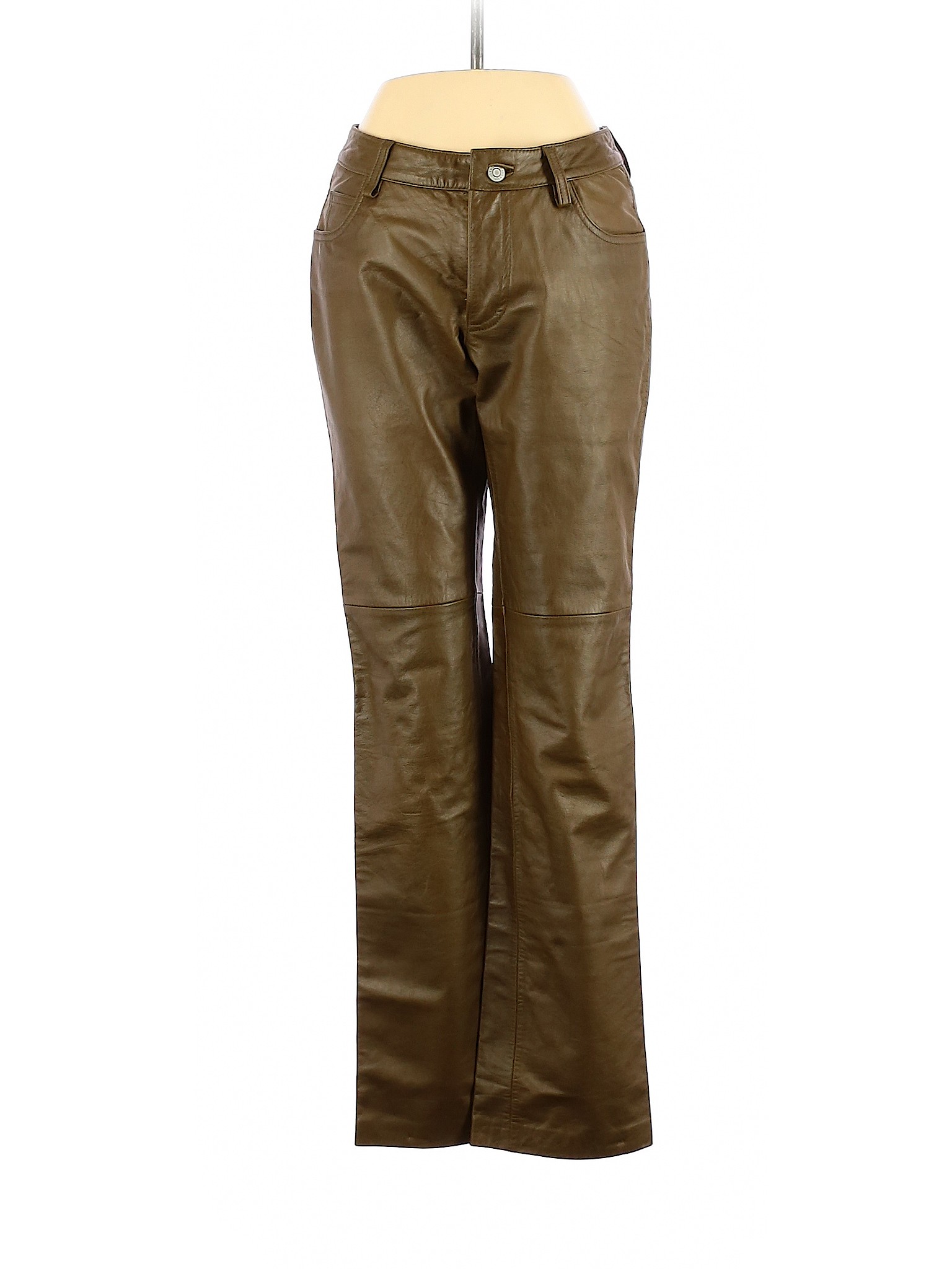 green leather pants womens